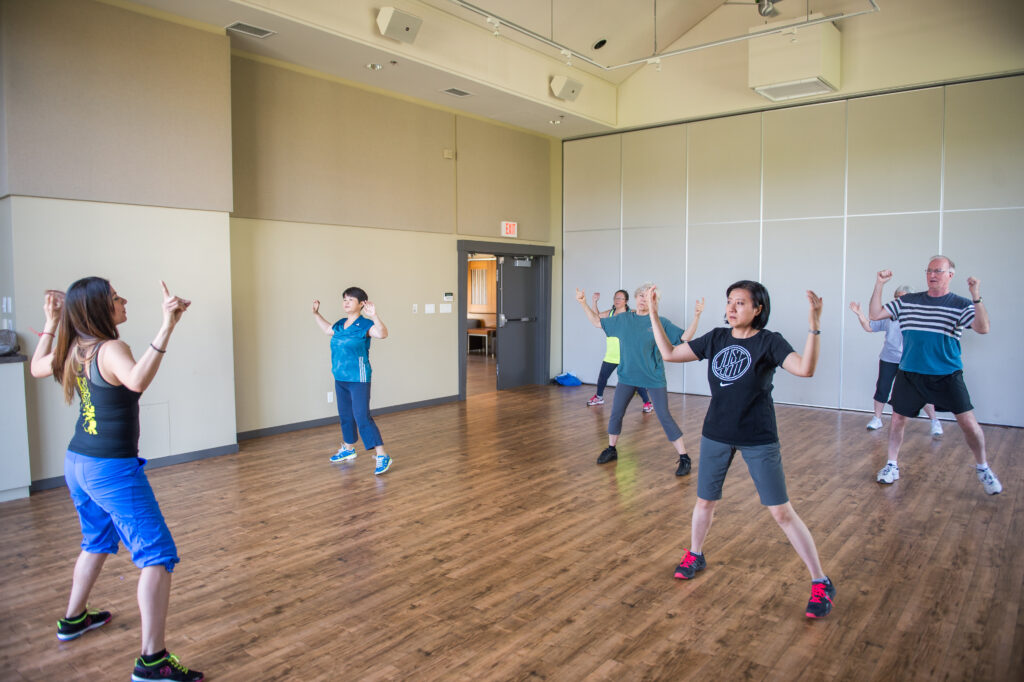 Zumba class at Wesbrook Community Centre