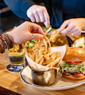 Burger & fries at Brown's Crafthouse.